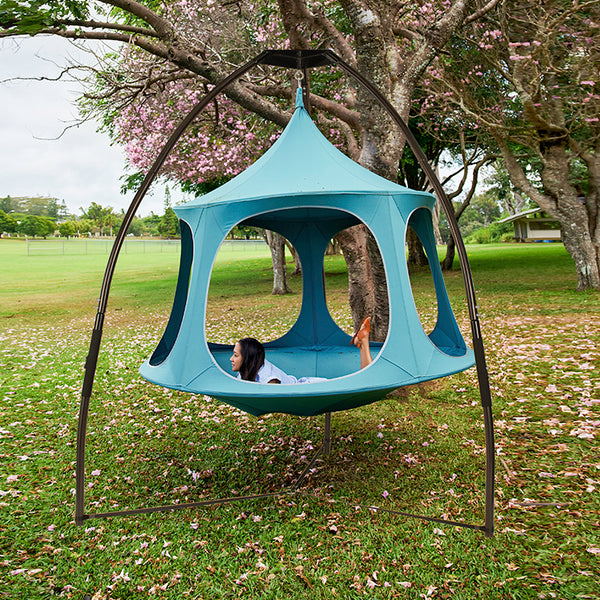 Hanging Tree House Treepod Cabana With Stand Tree Pod Lounger